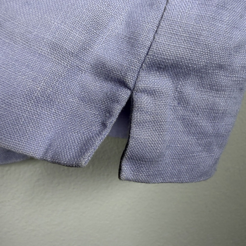 VTG New York City Design Co Size 10 100% Linen lilac Vest 3 Button Front Peasant - Picture 6 of 8